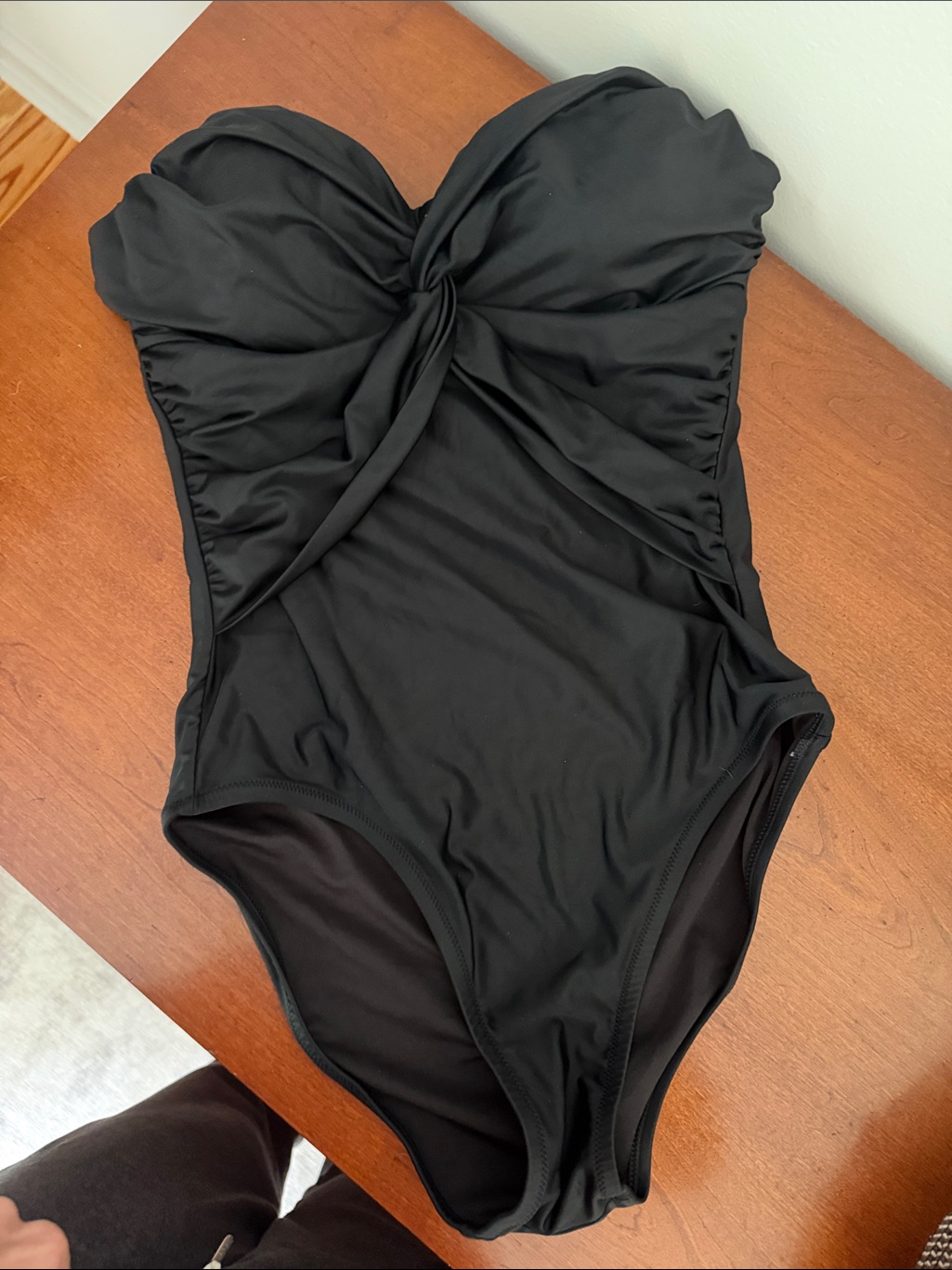 J.Crew Ruched One-Piece Swimsuit In Black
